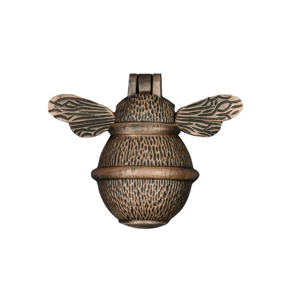 Brass Bee Door Knocker - Antique Copper Finish