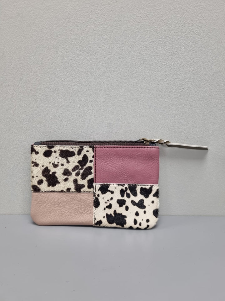 Zahra Pouch Purse - Pinks And Animal Print