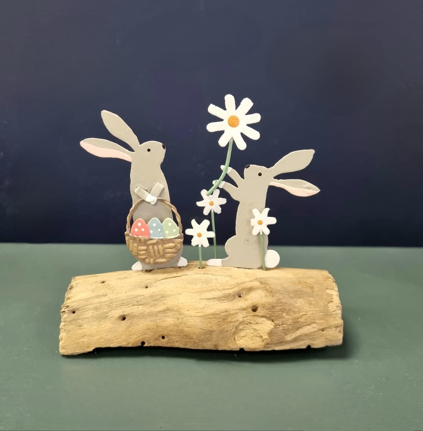 Easter Bunny With A Basket Of Eggs