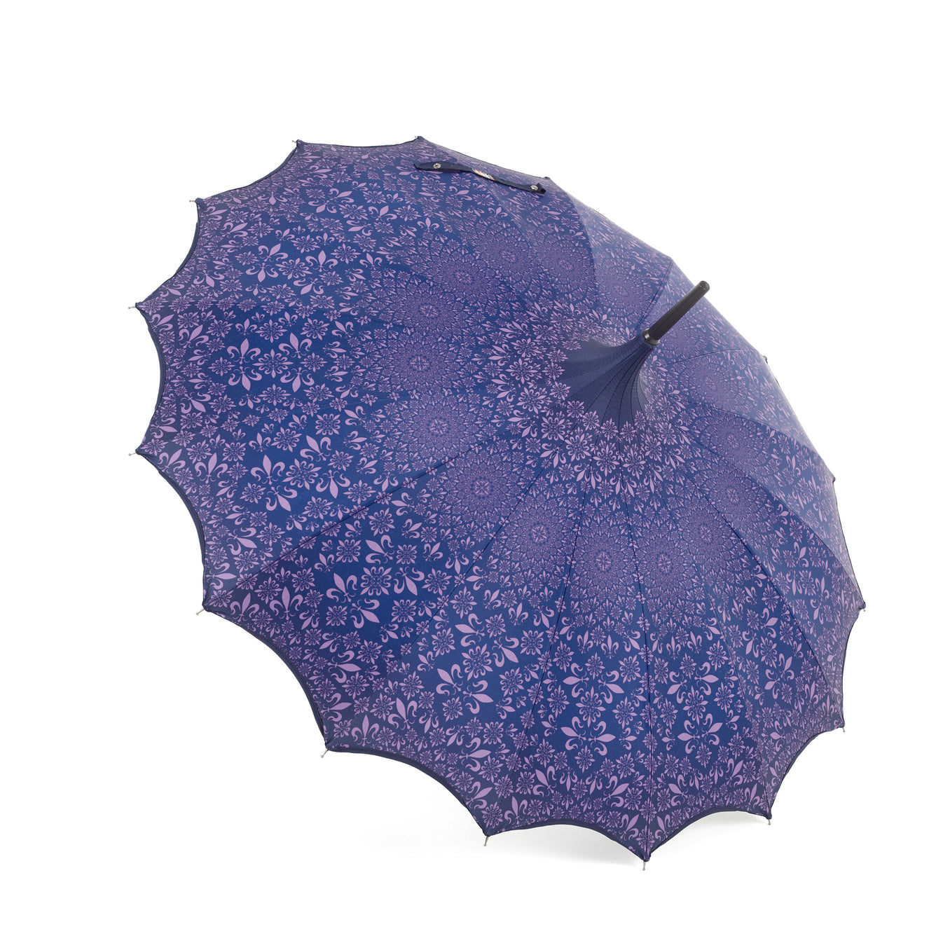 Boutique Pagoda with Scalloped Edge - Patterned Purple