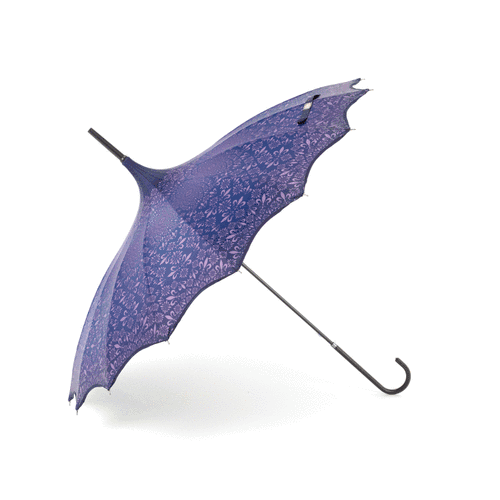 Boutique Pagoda with Scalloped Edge - Patterned Purple