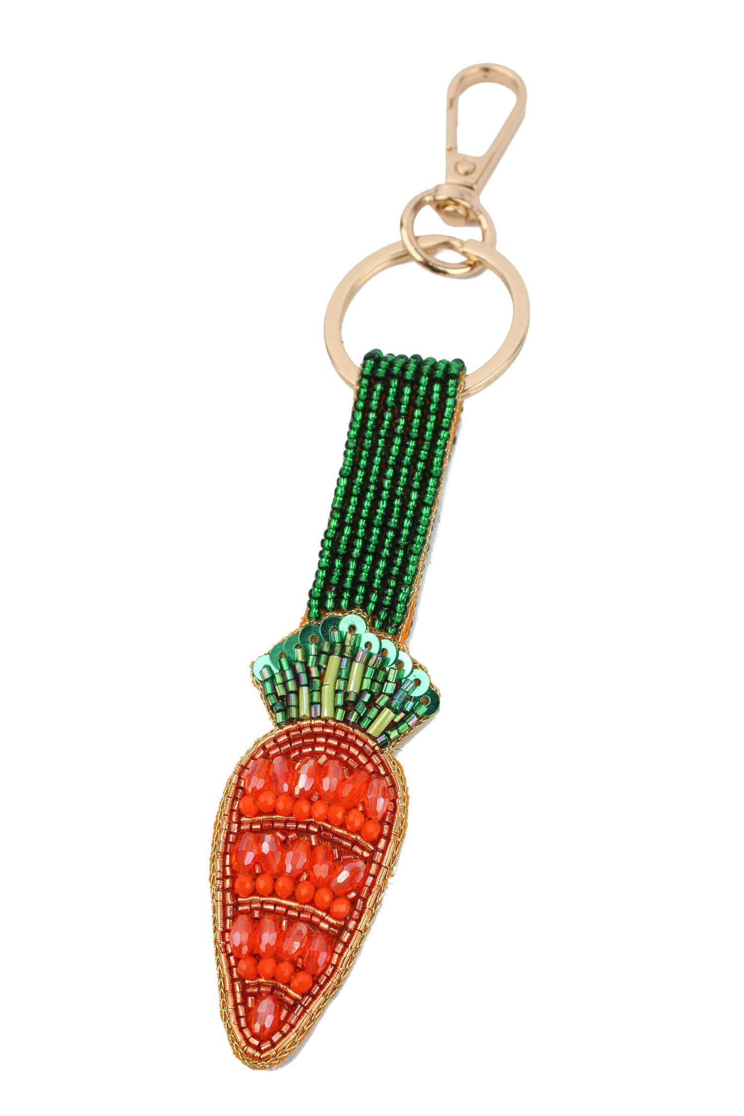 Carrot Beaded Keyring/Bag Charm