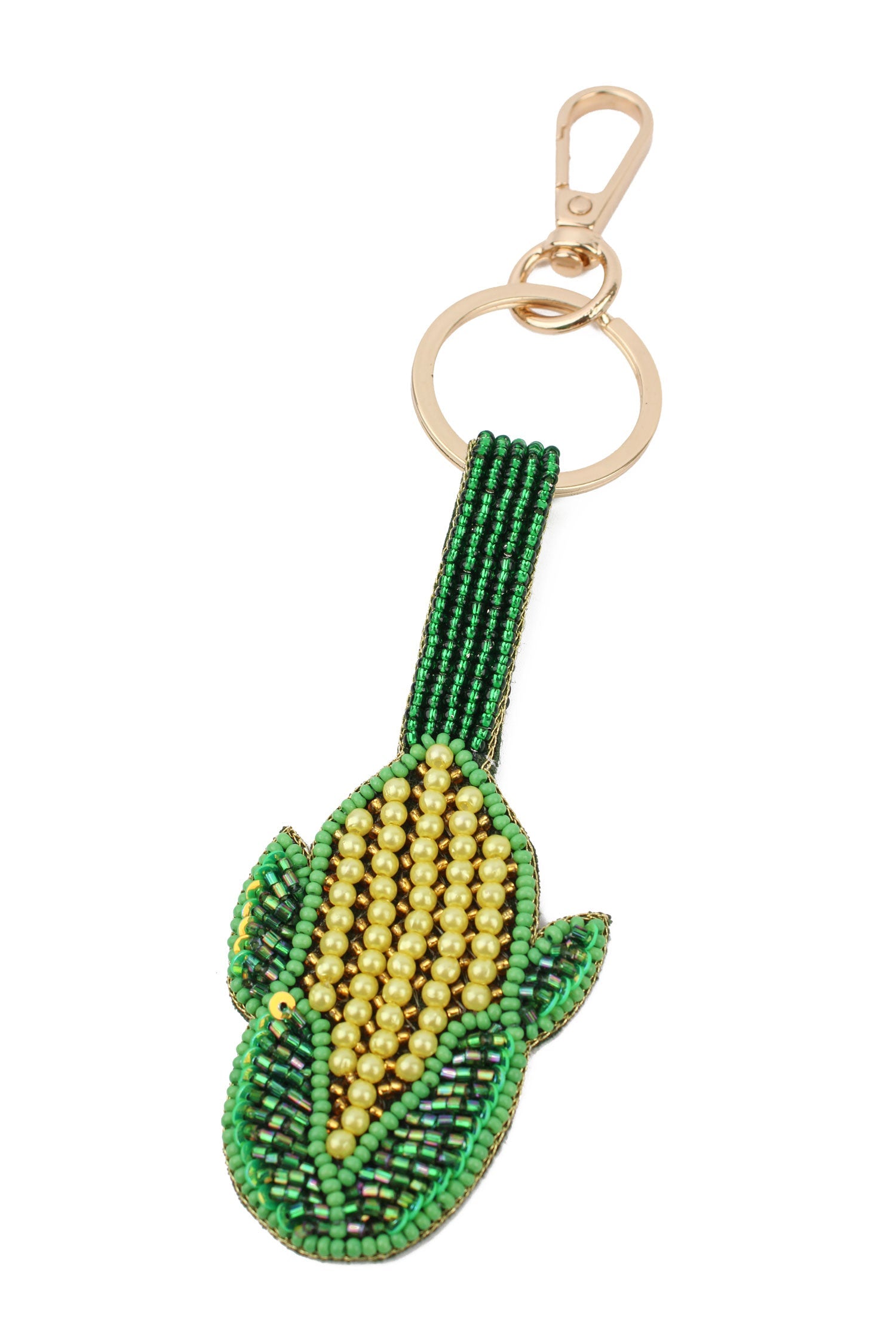 Sweetcorn Beaded Keyring/Bag Charm