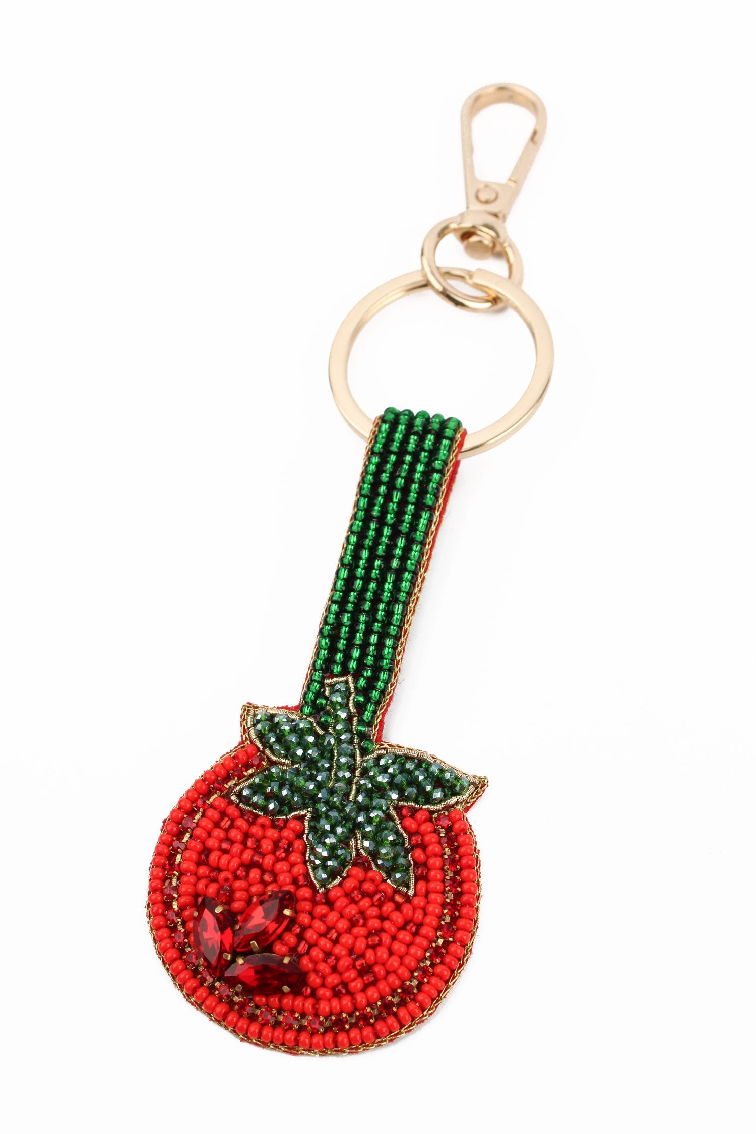 Tomato Beaded Keyring/Bag Charm