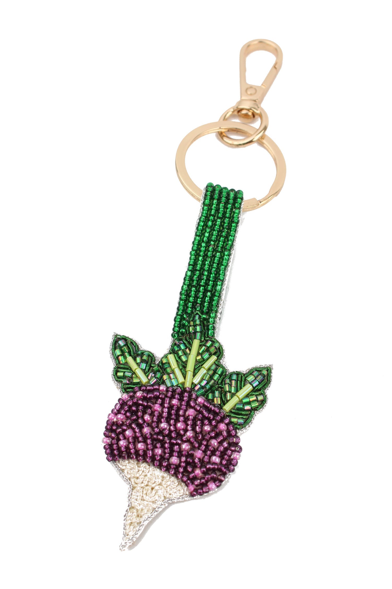Turnip Beaded Keyring/Bag Charm