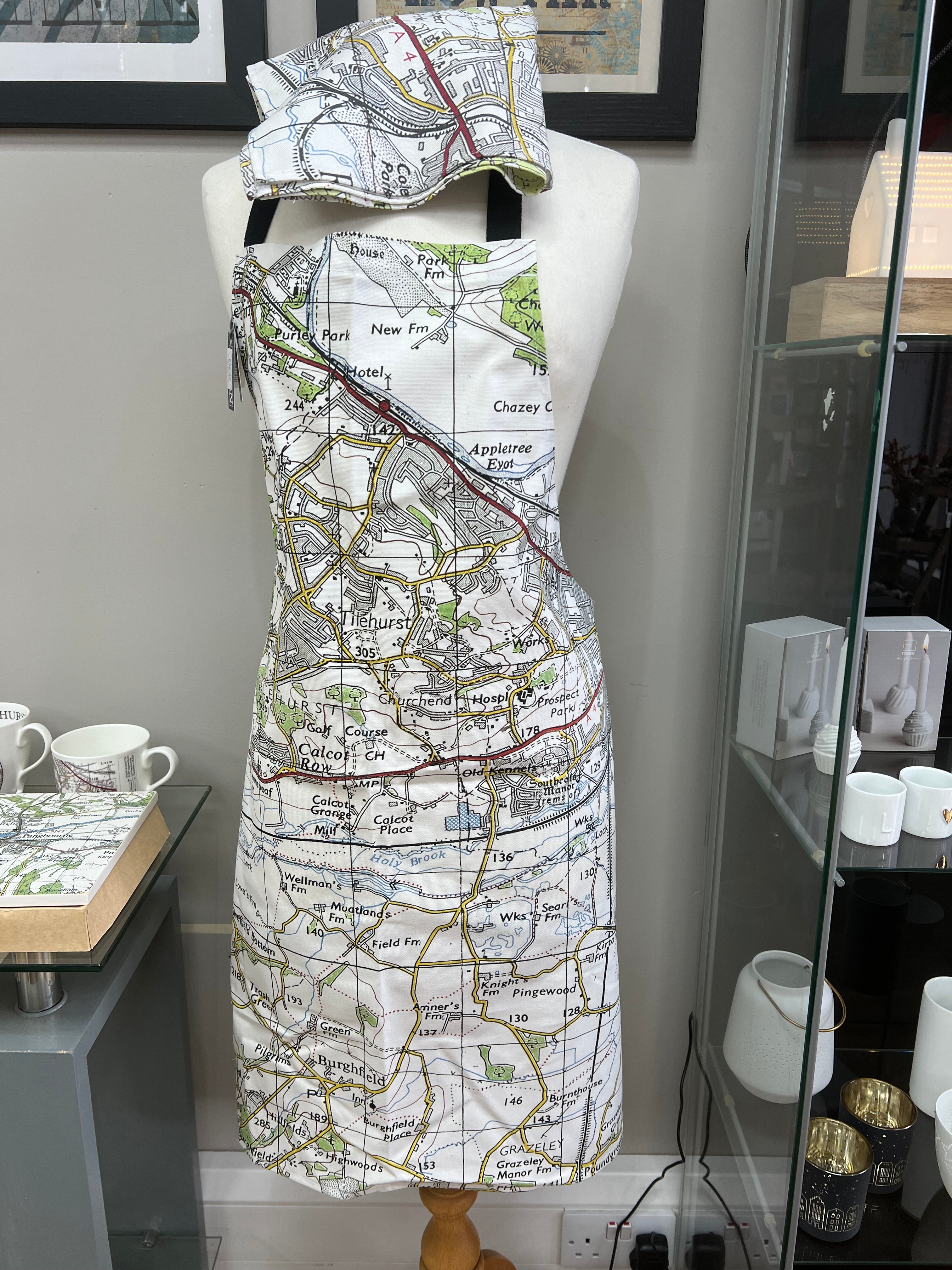 Vintage Map Apron