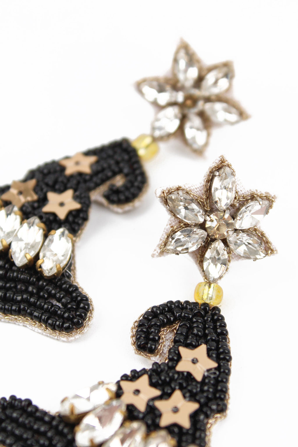 Black Witches Hat Drop Earrings