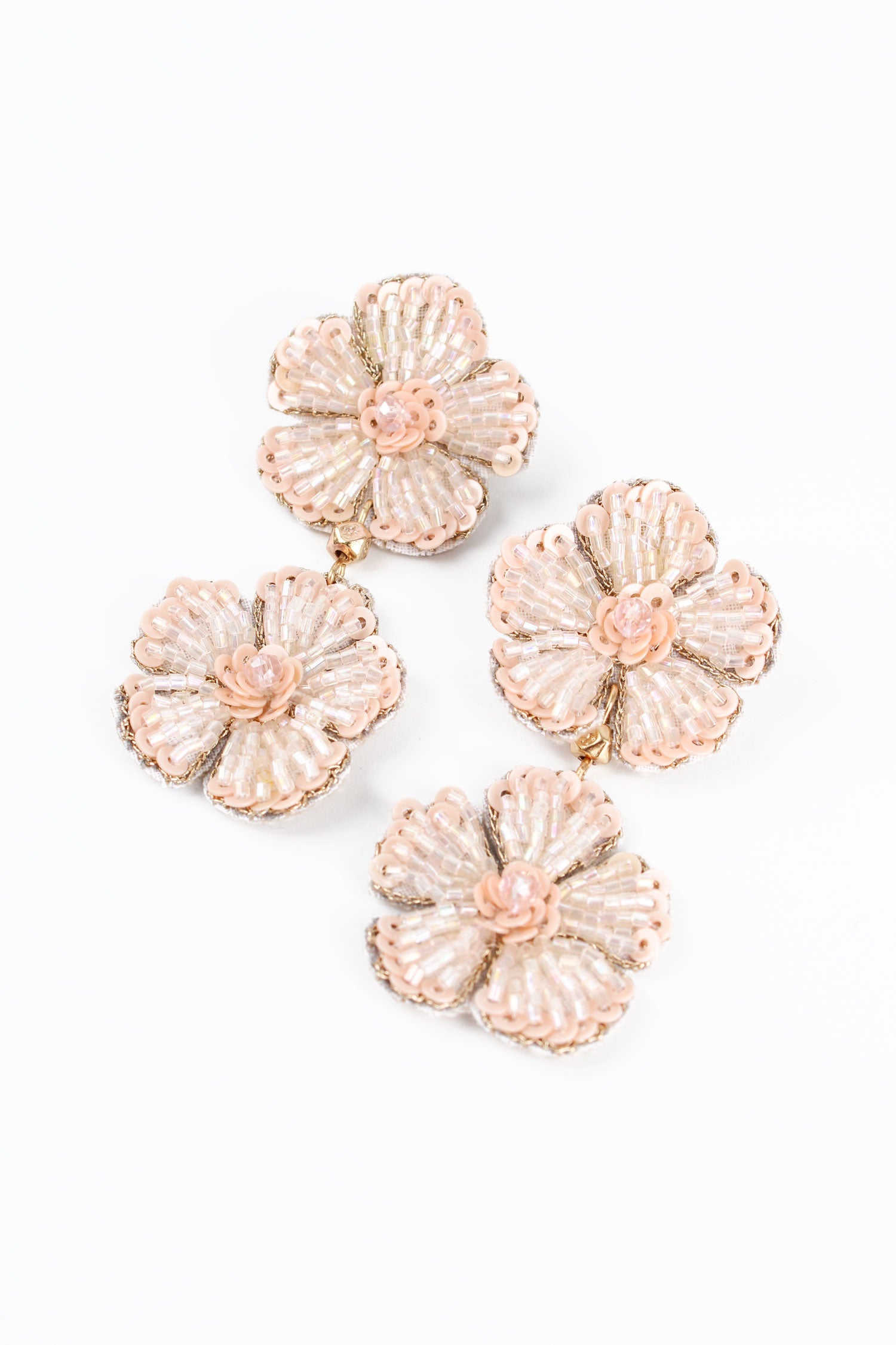 Blush Pink Double Drop Earrings
