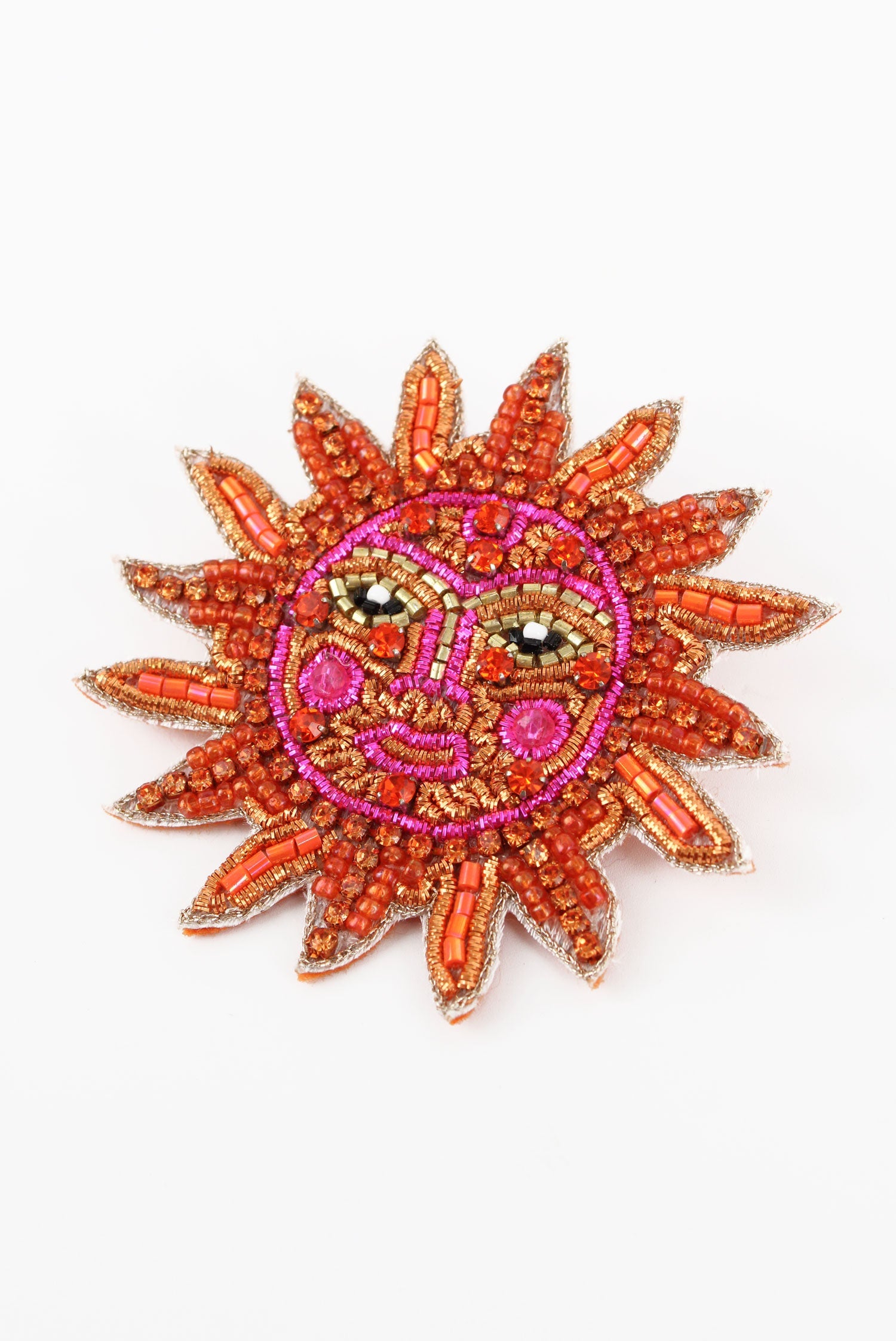 Sun Face Brooch