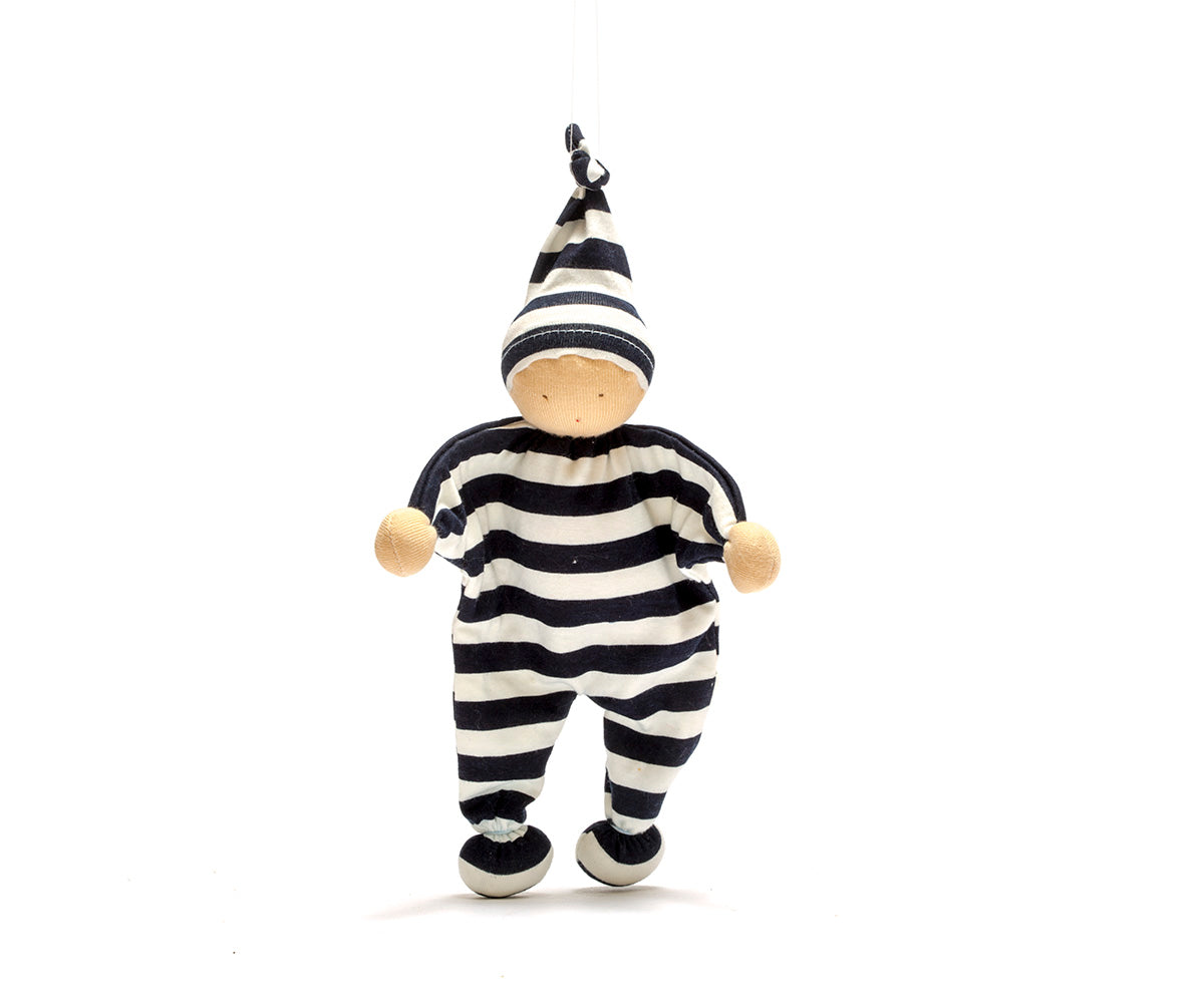 Dark Blue And white Baby Comforter