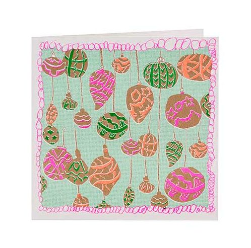 Baubles Christmas Card