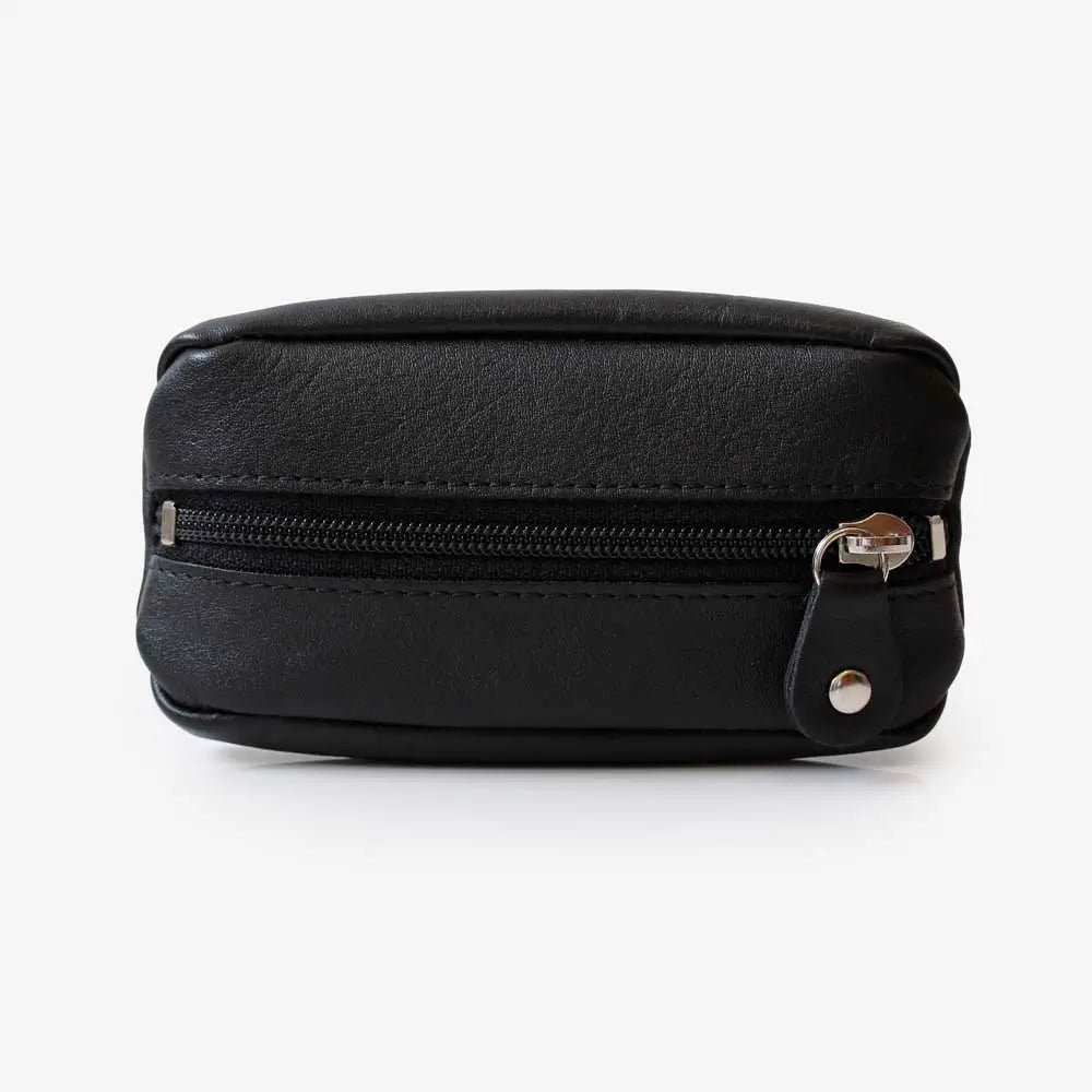 Small Leather Zipper Keyring Pouch