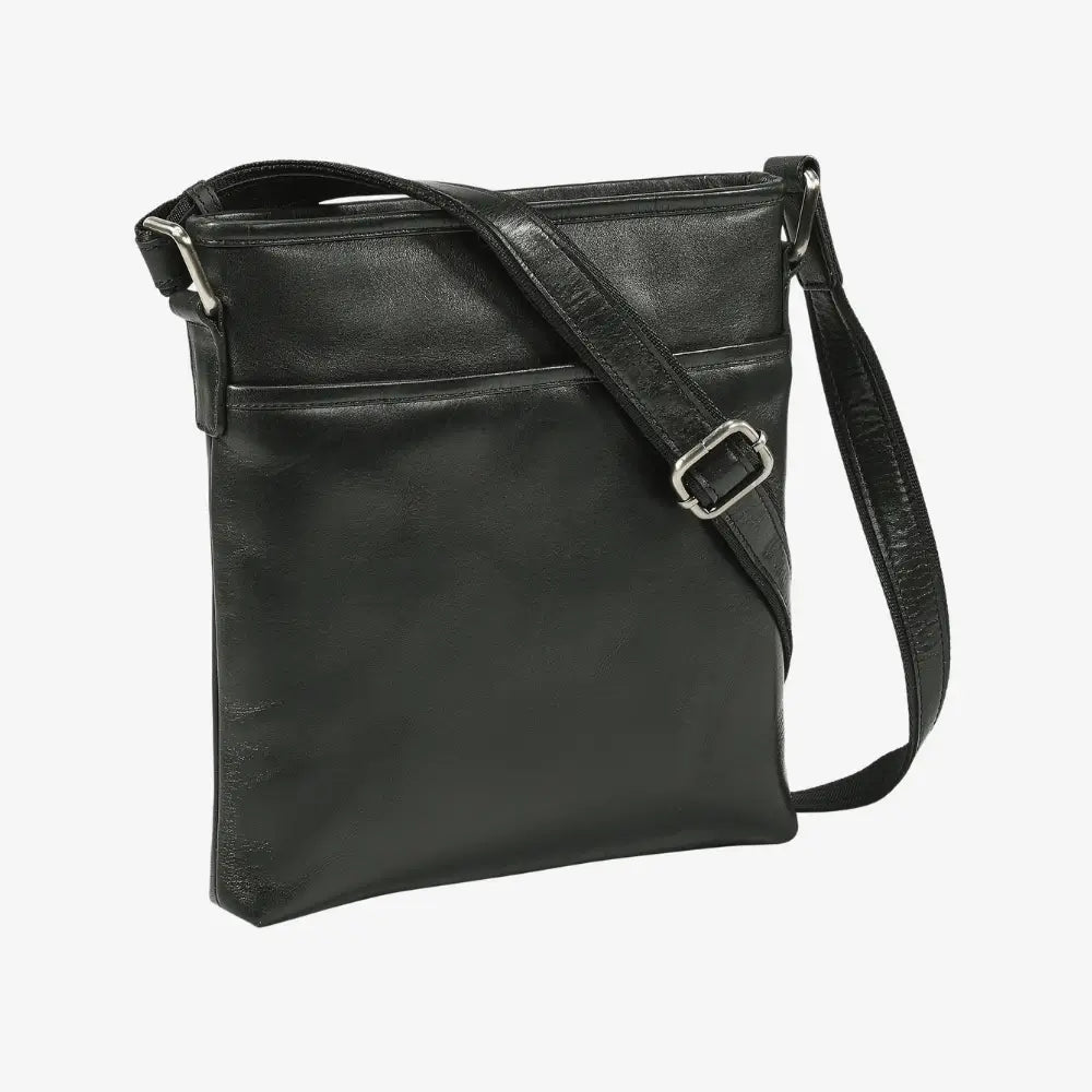 Velura Large Real Leather Crossbody Bag