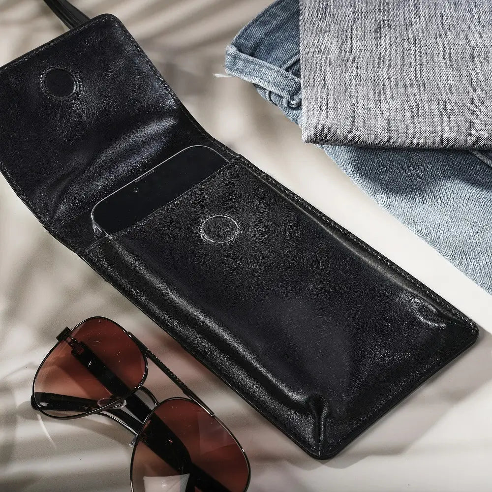 Velura Real Leather Cross Body Phone Bag