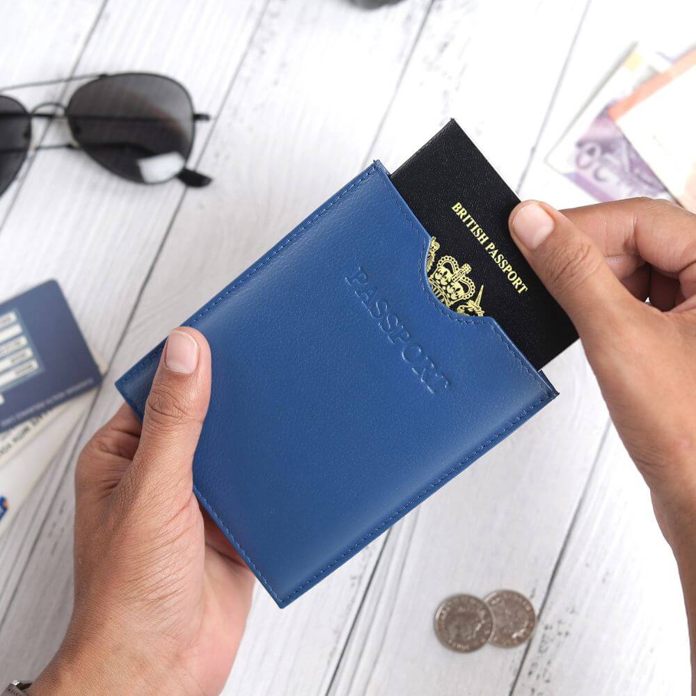 Passport Sleeve RFID Safe - Blue