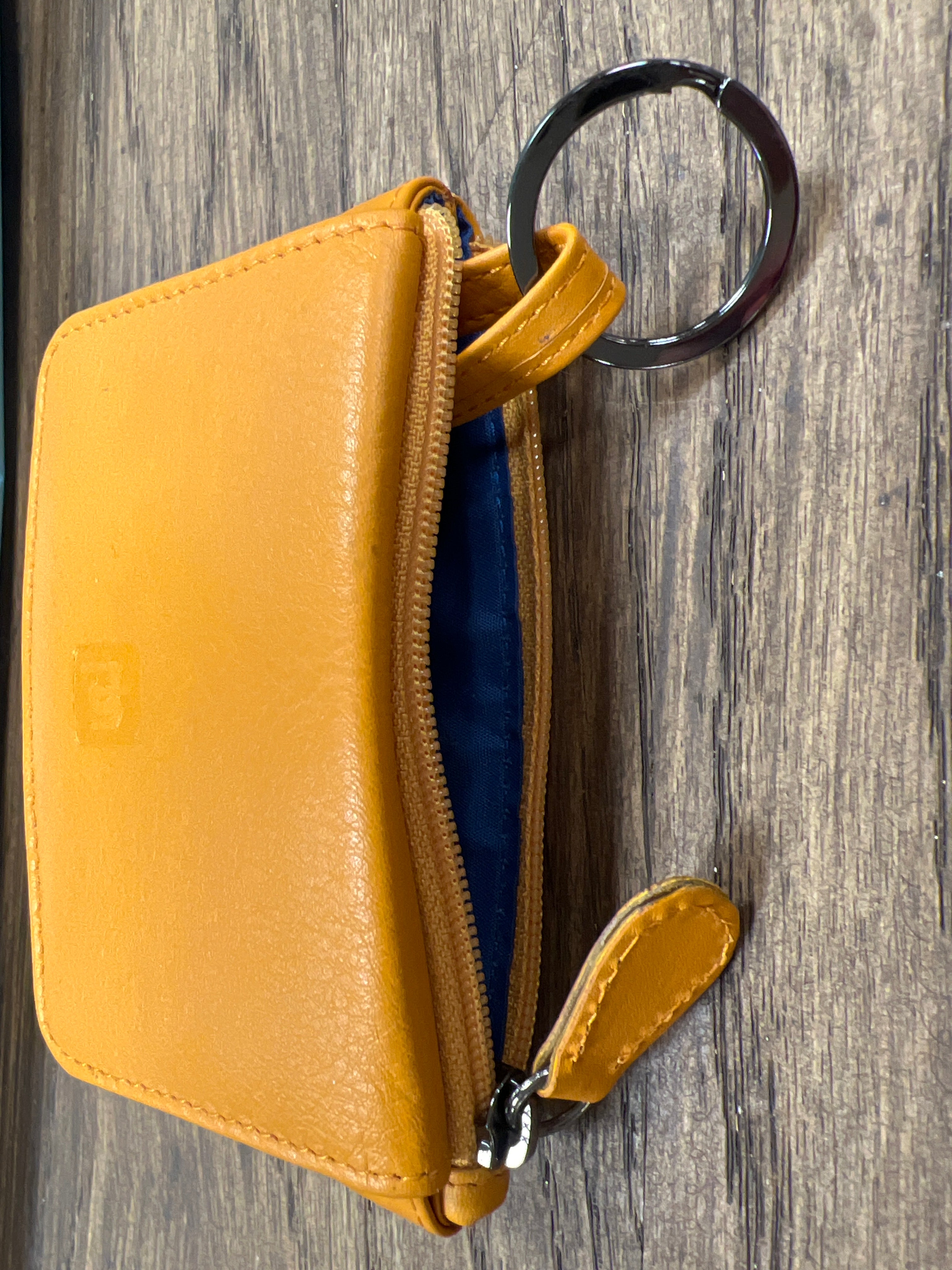 Soft Leather Coin Purse/ Tangerine