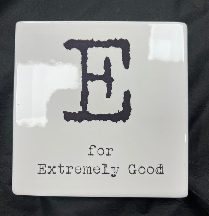 Letter Ceramic Coasters - E For...