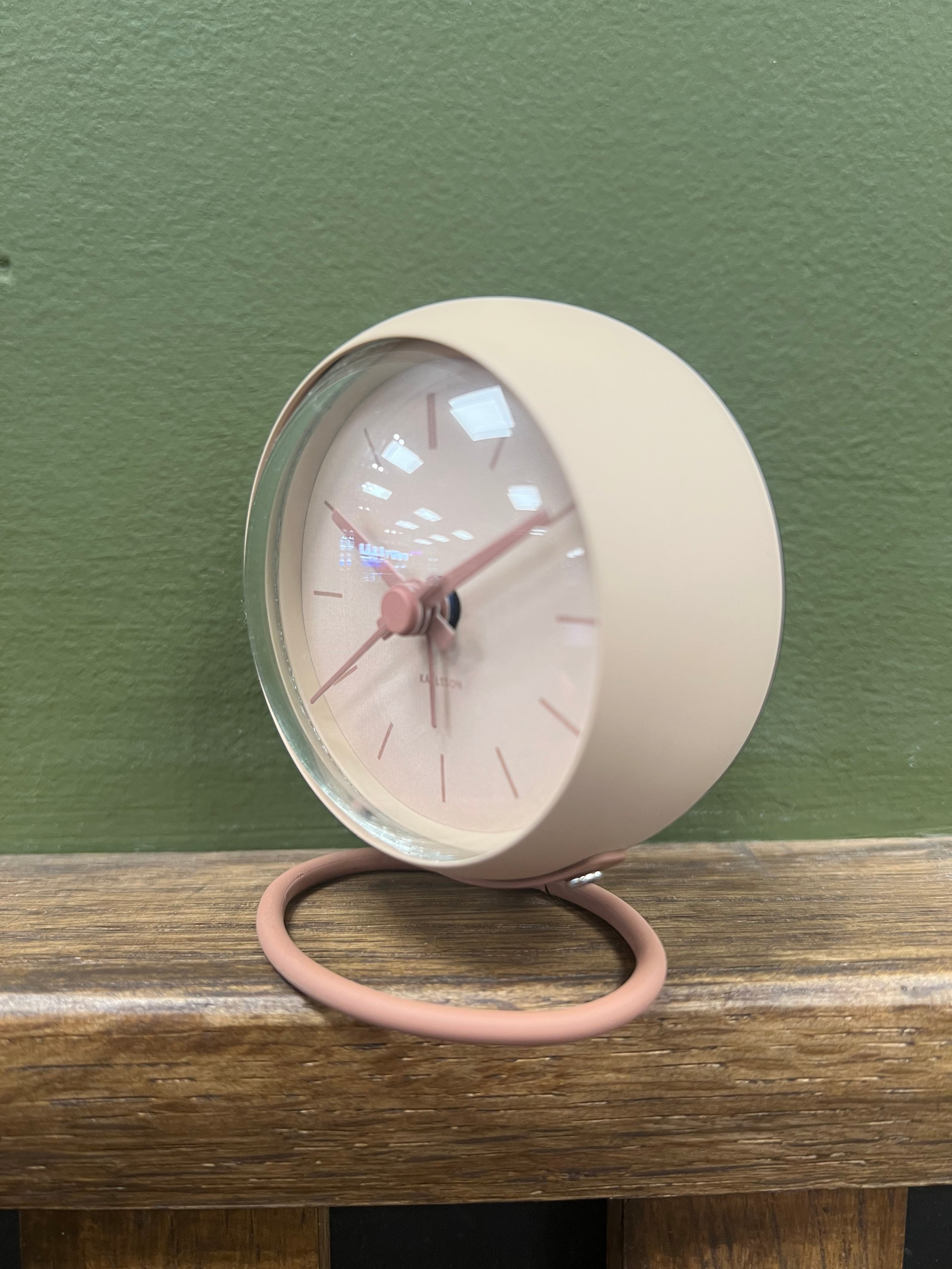Nirvana Mini Globe Alarm Clock - Dusky Pink