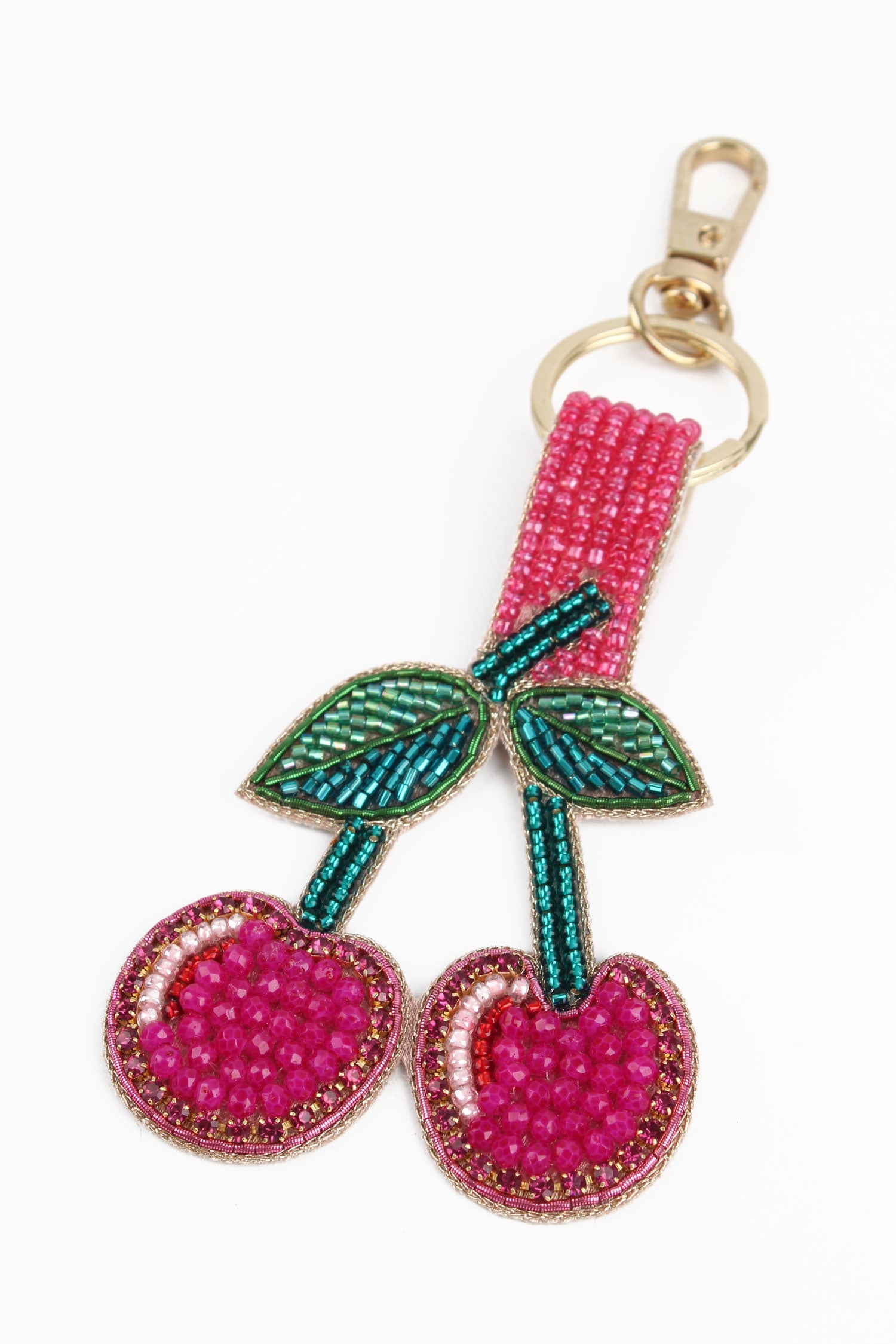 Very Cherry Beaded Keyring