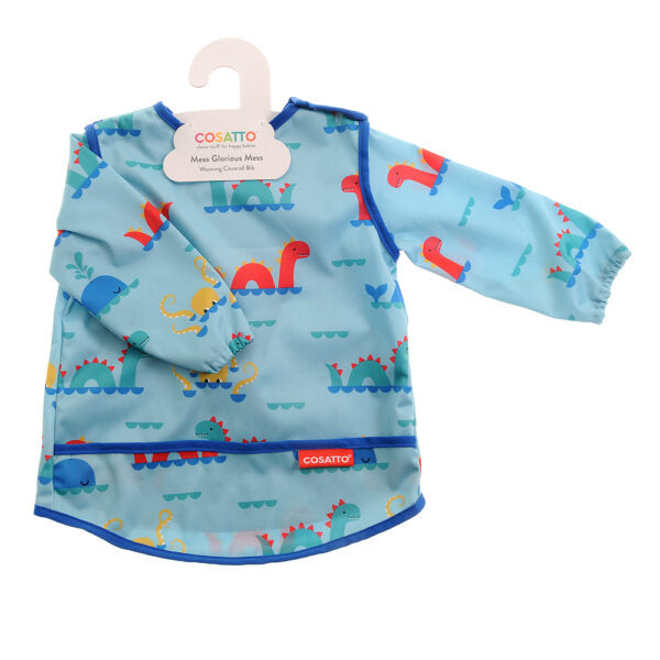 Coverall Feeding Bib -Sea Monsters