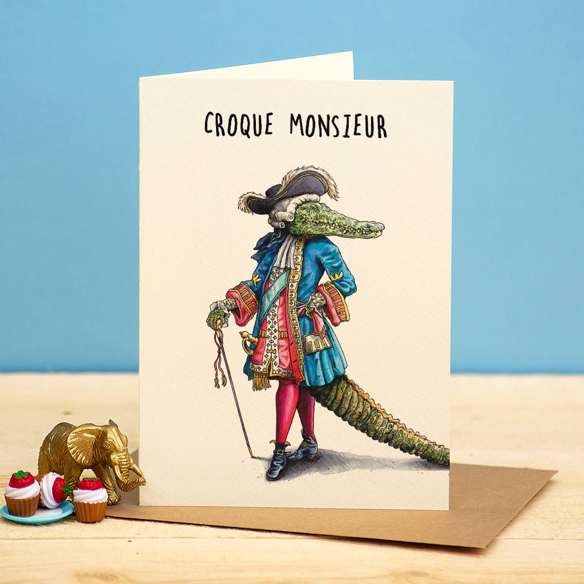 Croque Monsieur Punny Greetings Card