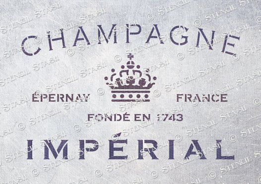 Champagne Imperial Stencil