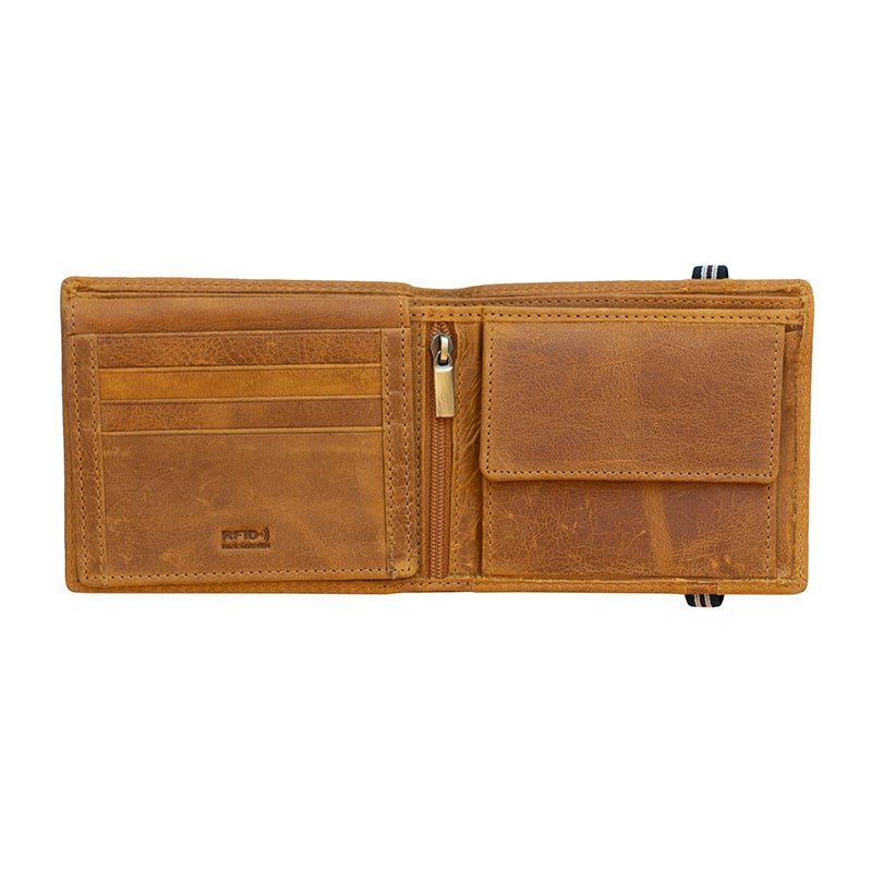 Columbia Bifold Wallet with Coin Pouch - Tan