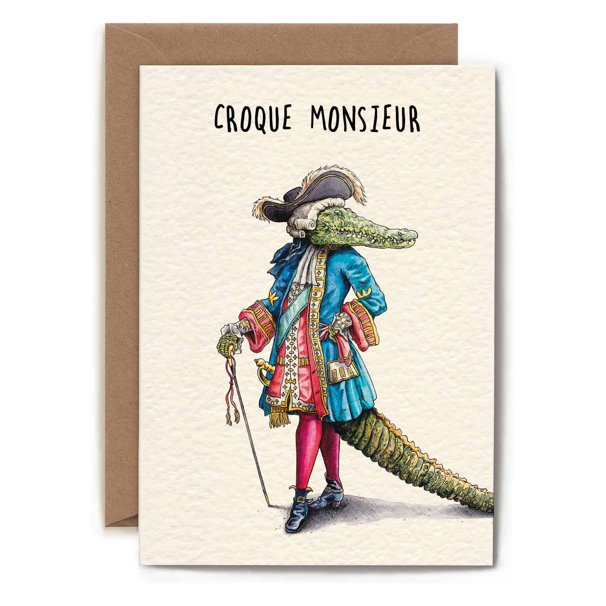 Croque Monsieur Punny Greetings Card