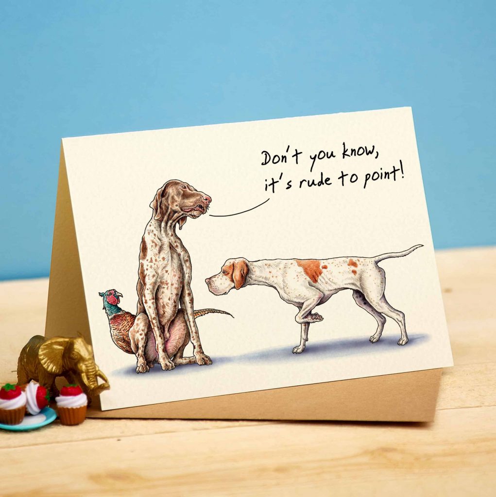 Don't You Know Its Rude To Point Punny Greetings Card