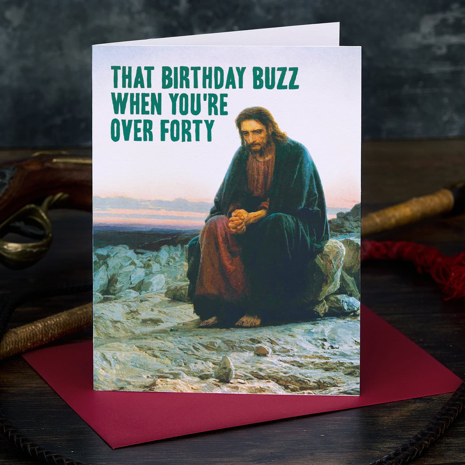 Over Forty Birthday Buzz Card