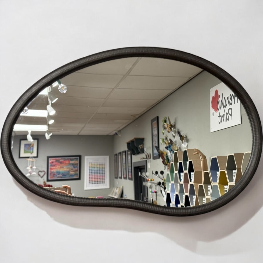 Metal Framed Pebble Mirror