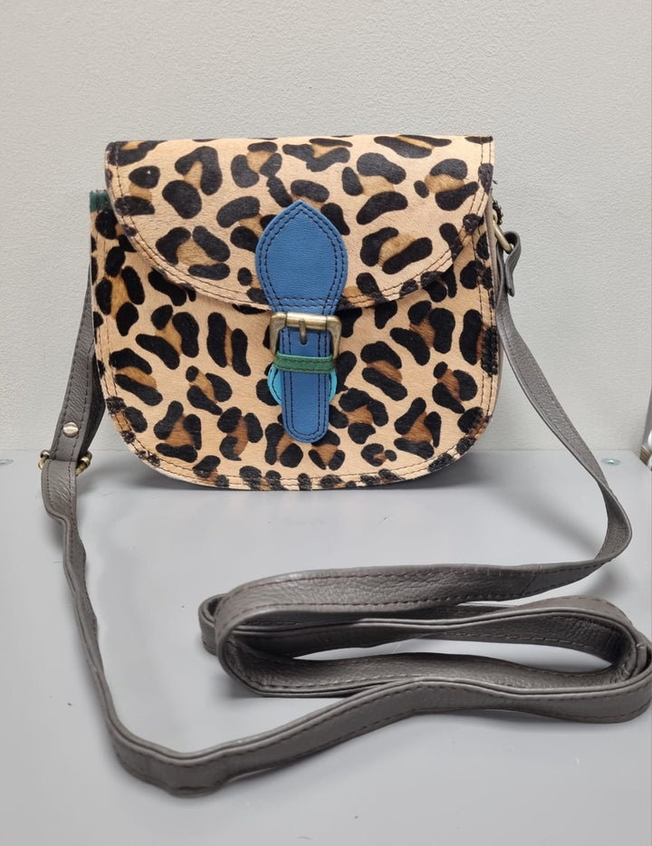 Ally Leather Cross Body Bag - Animal Print