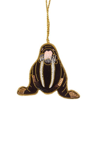 Embroidered Walrus Hanging Decoration