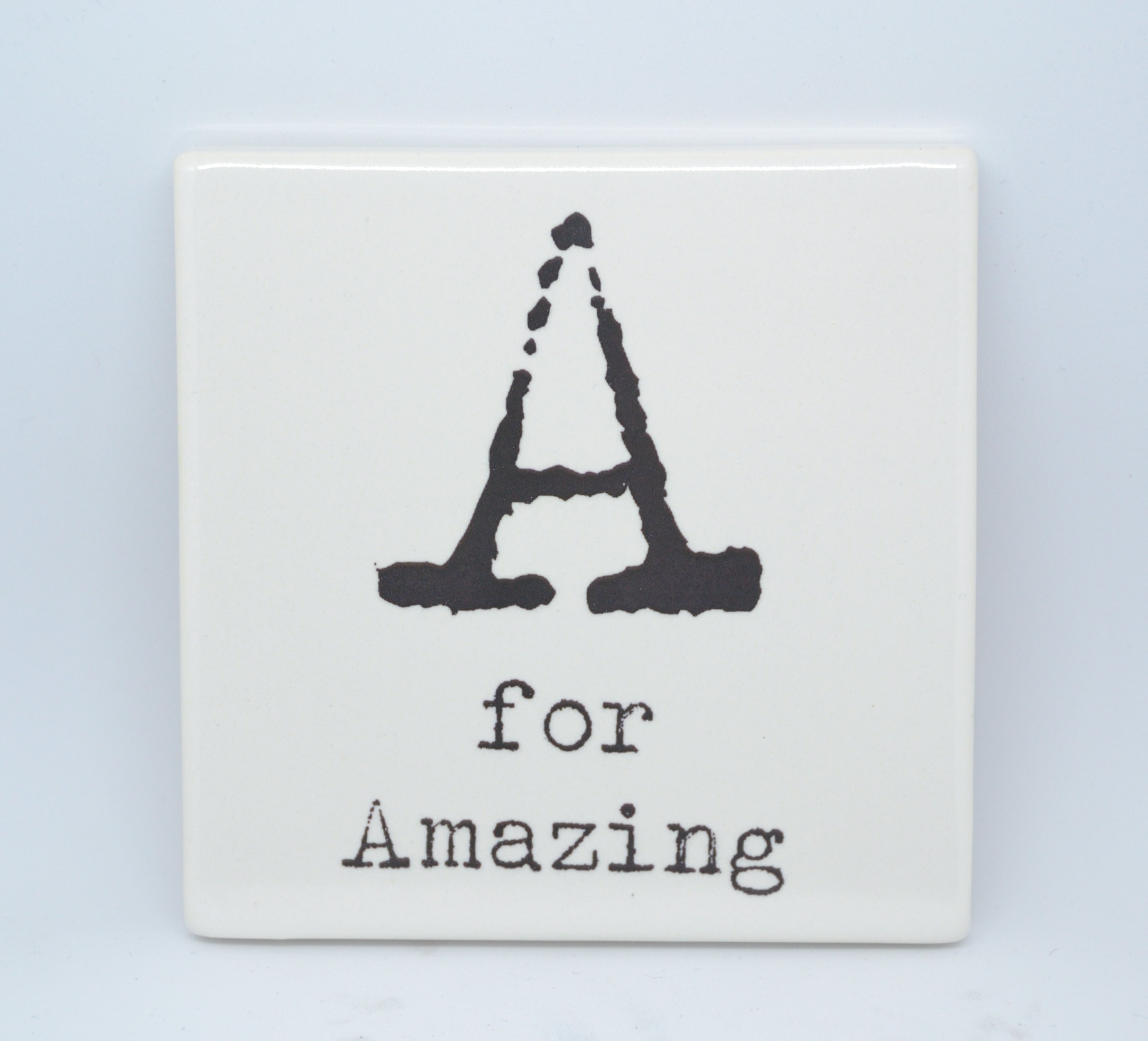 Letter Ceramic Coasters A For......