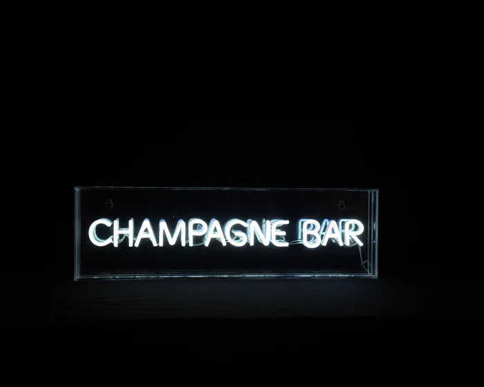 CHAMPAGNE BAR LED Neon Acrylic Light Box