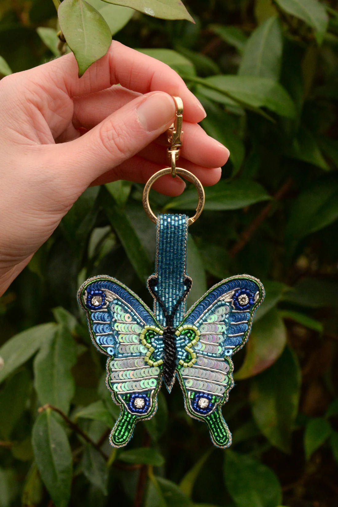 Blue Butterfly Keyring