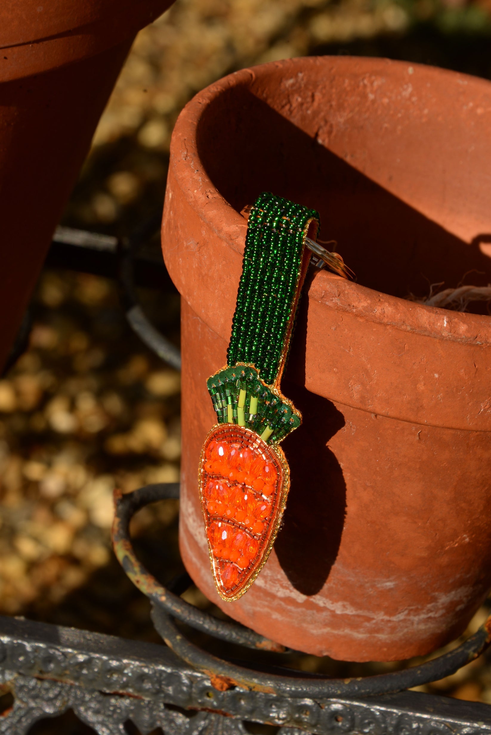 Carrot Beaded Keyring/Bag Charm