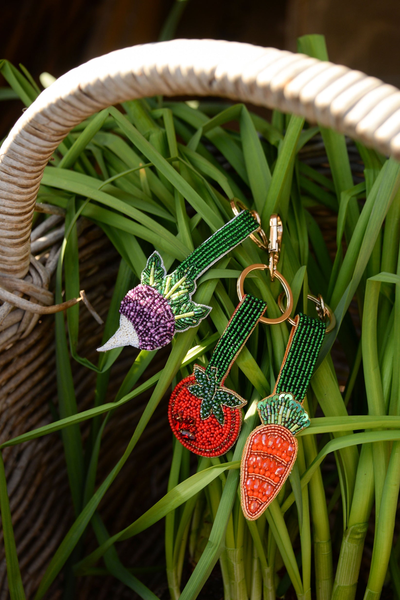 Tomato Beaded Keyring/Bag Charm
