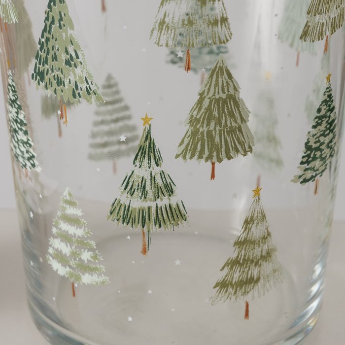 Christmas Tree Drinking Glass
