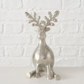 Sitting Reindeer Figurine - Tarnow Silver