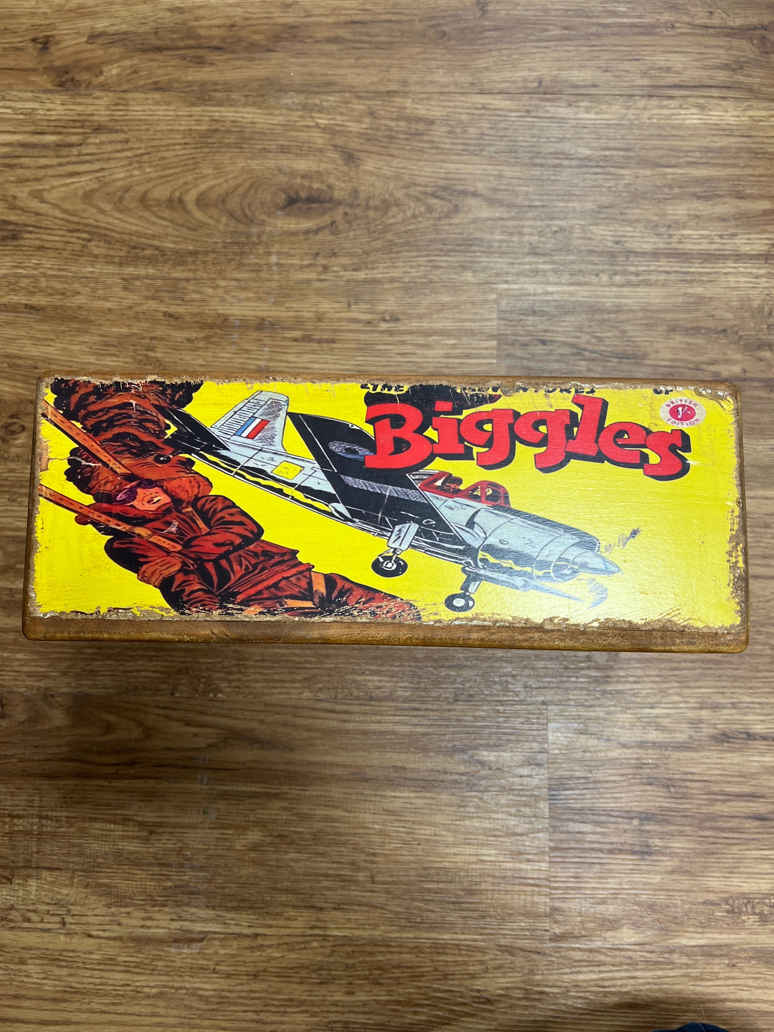 Vintage Style Wooden Storage Box - Biggles