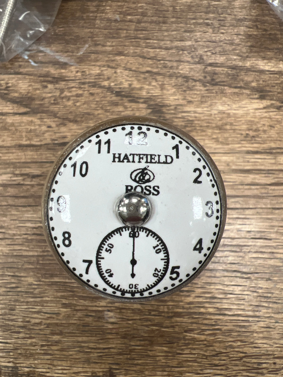 Hatfield Clock Brown Bezel Knob