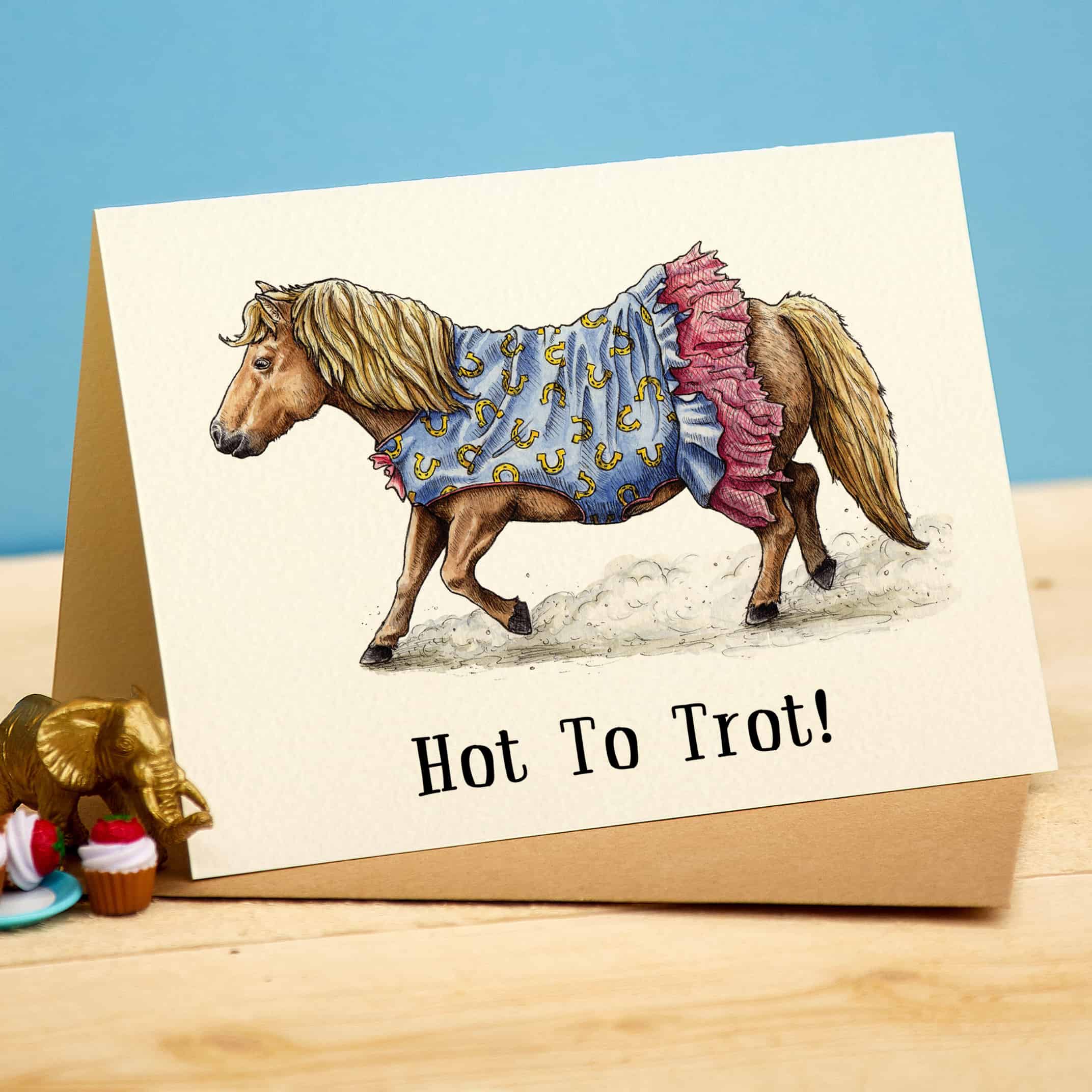 Hot To Trot Greetings Card