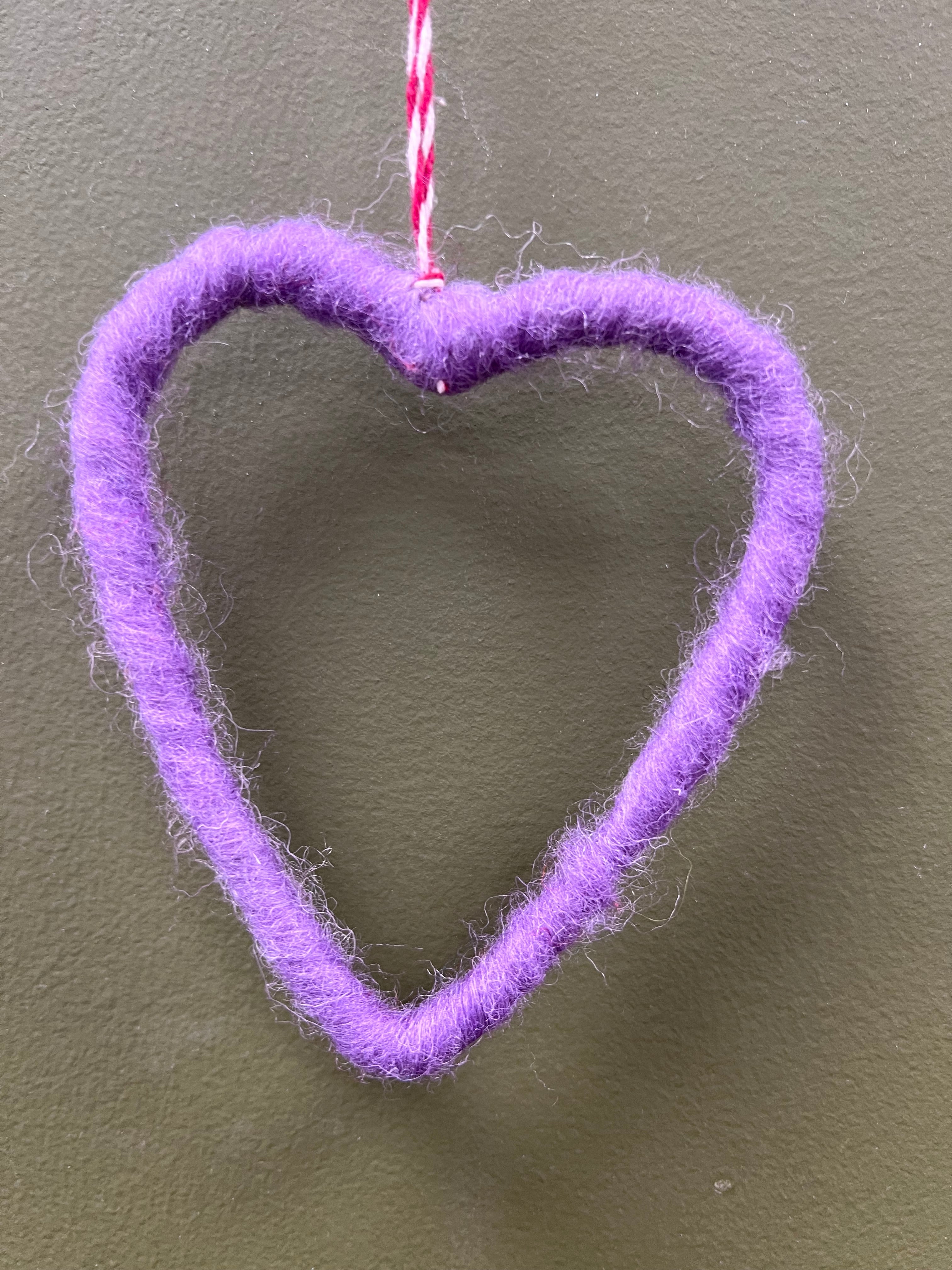 Felt Heart Hanging Decoration