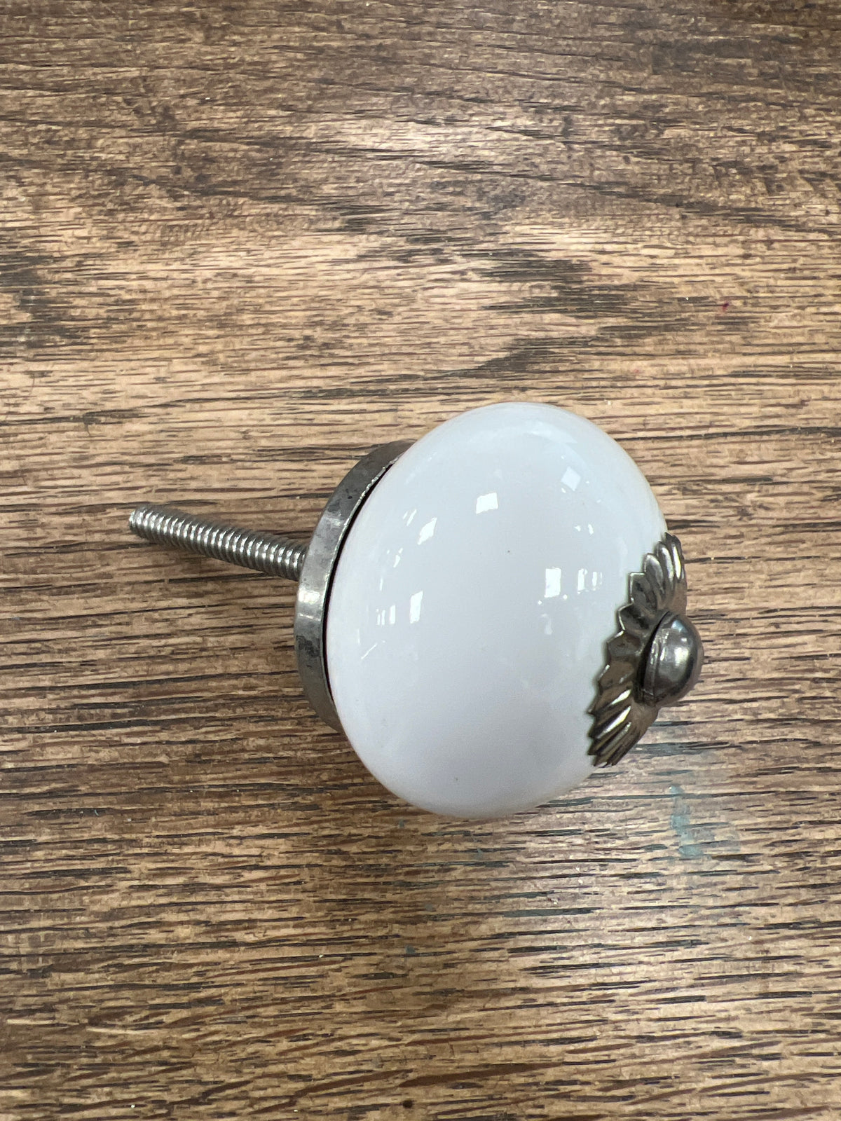 Simple Plain White Round Knob