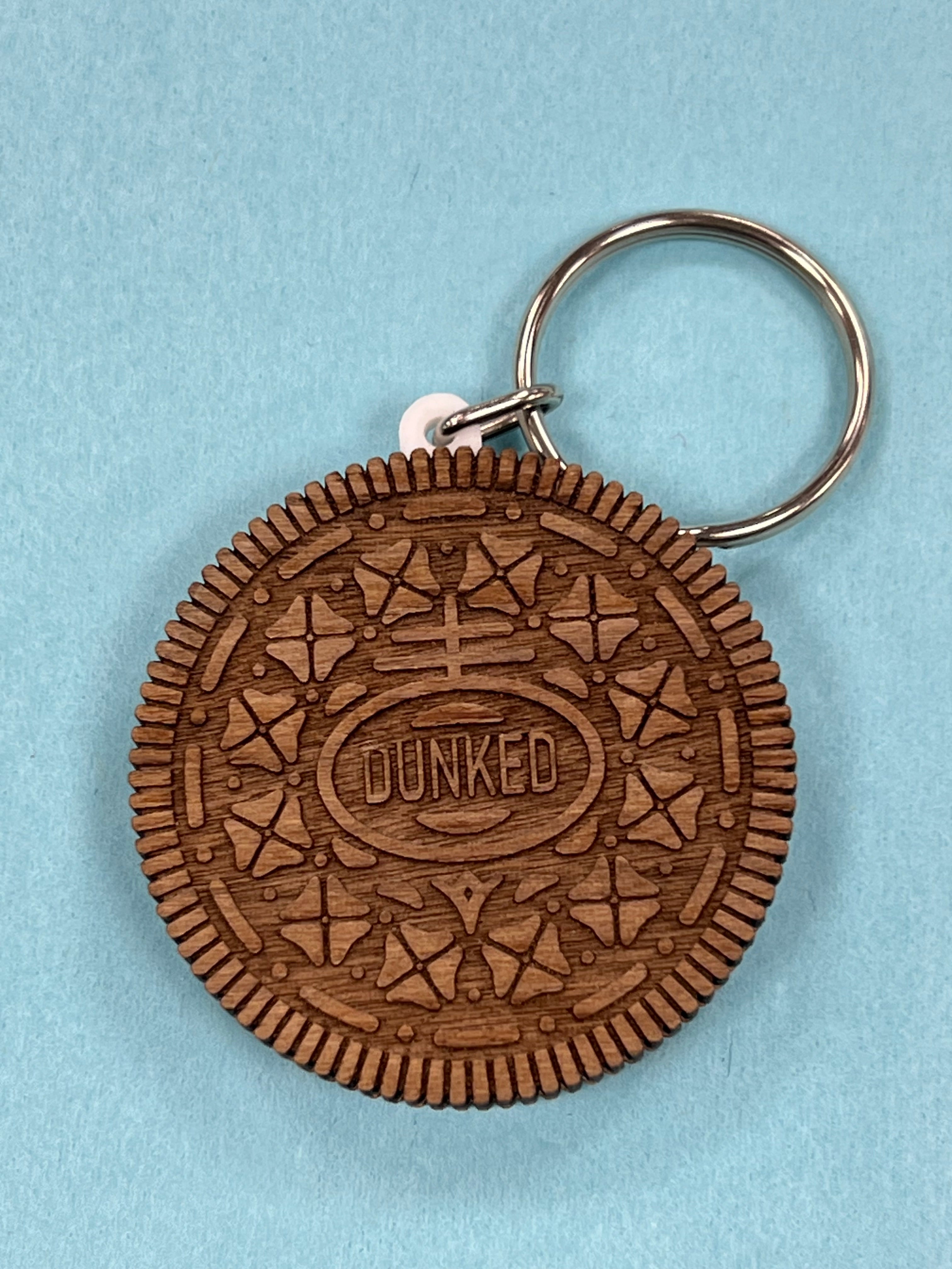 Chocolate Cream Biscuit Keyring