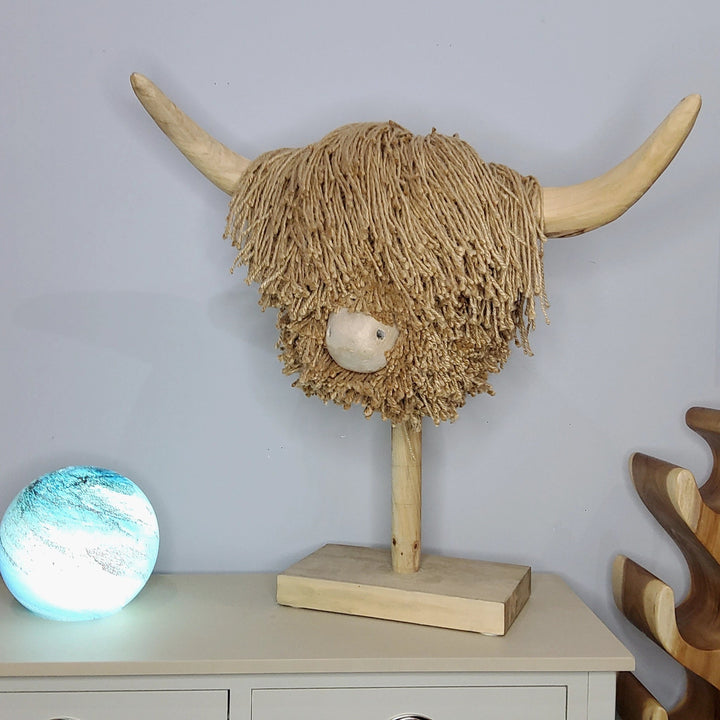 Elspeth Natural Jute Highland Cow - Medium