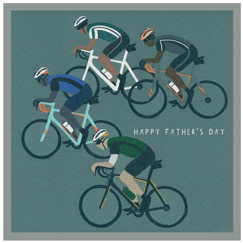 Cyclists Happy Fathers Day Card