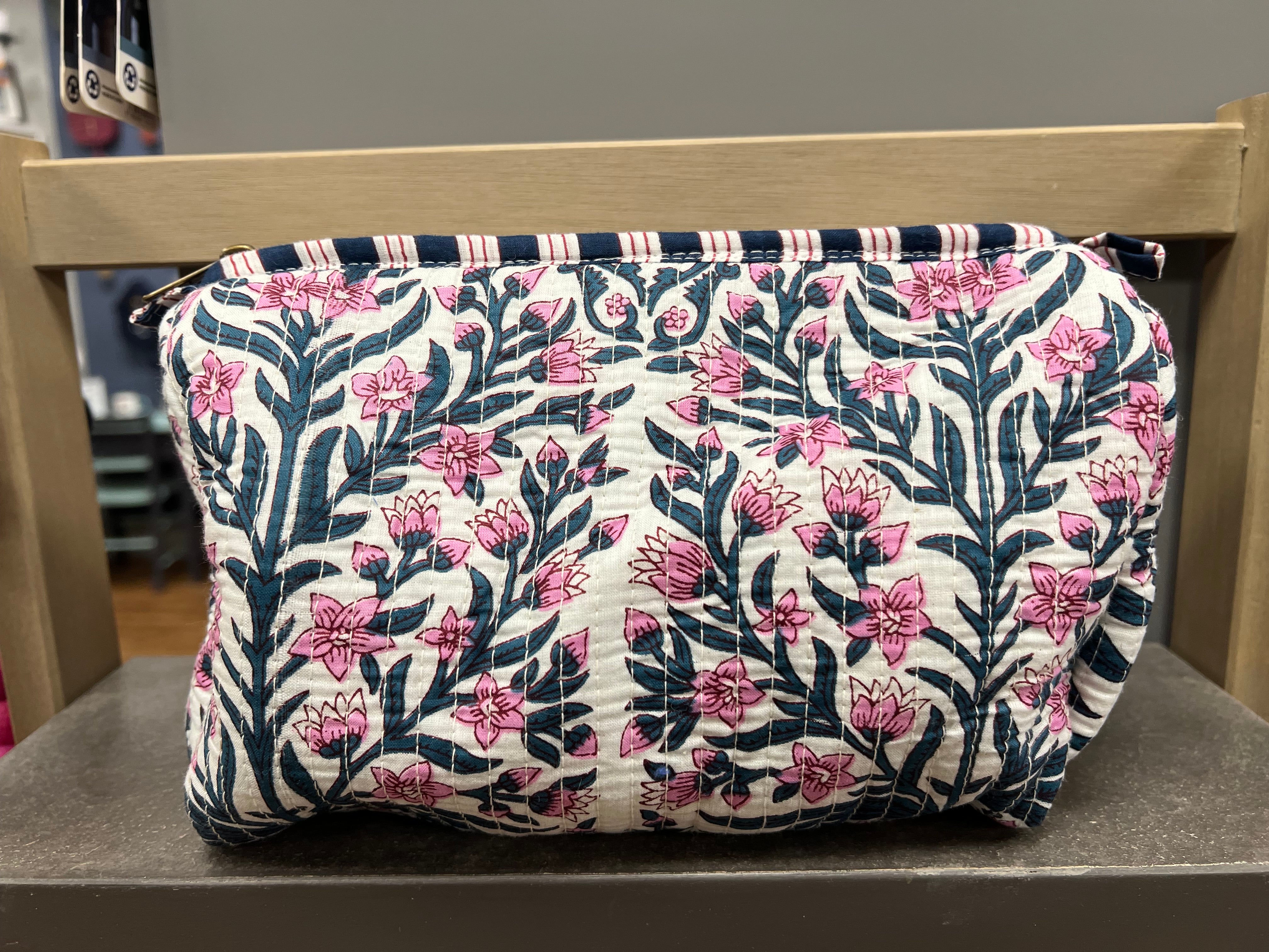 Quilted Cotton Wash Bag