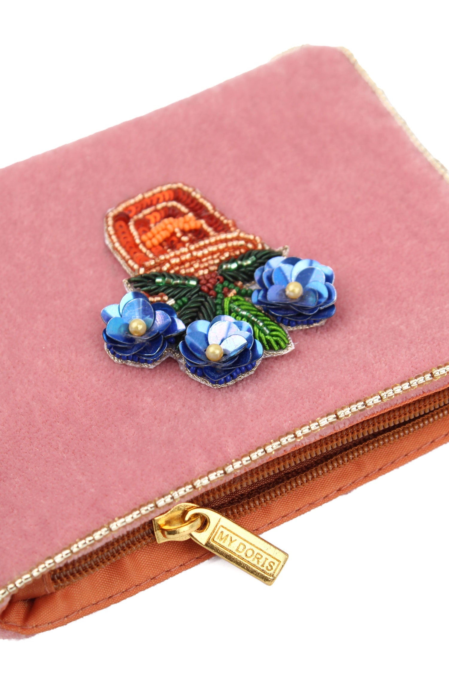 Flower Pot Velvet Purse